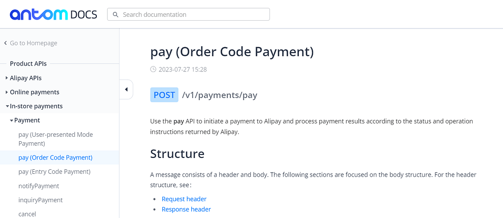 pay order code payment
